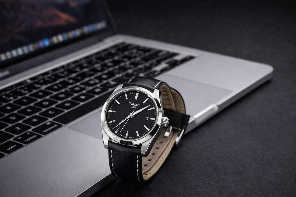 Tissot Gentleman Swiss Safir Ceas Barbati Nou Cutie Factura Garantie