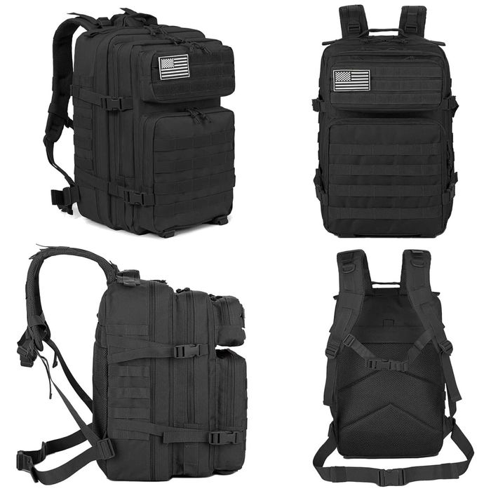 45L Военна Тактическа Раница MOLLE Система + Нашивка и Карабинер