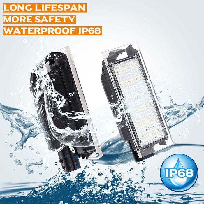 LED плафони регистрационен номер Mercedes Opel Nissan Renault Dacia