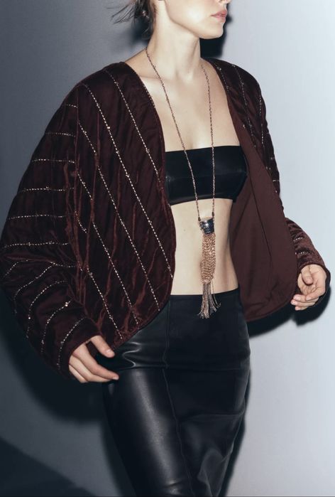 Бархатное кимоно Zara, с этикеткой