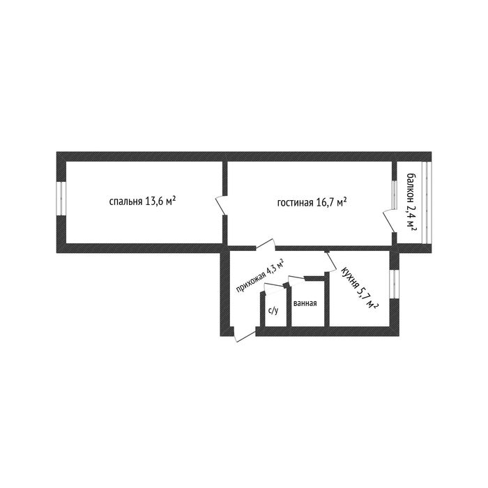 2 ком квартира в мкр Юбилейный