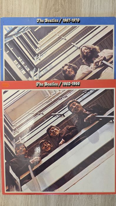 COLECTIE RARA The Beatles 4xLP Red Blue Albums 1973 German ANALOG Cope