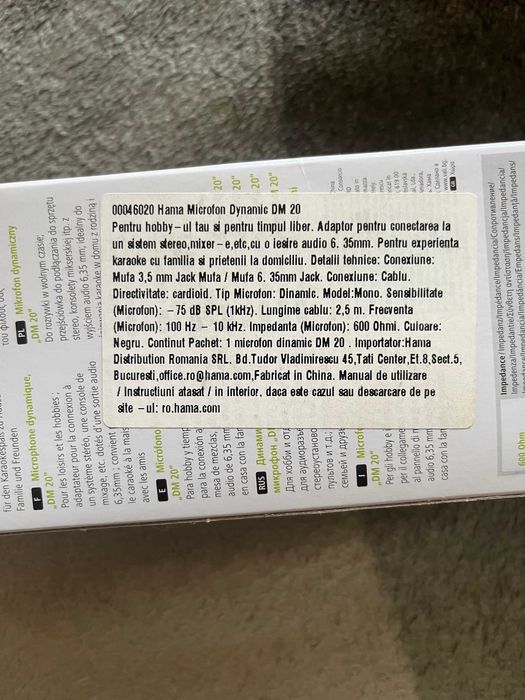 Microfon Hama DM 20