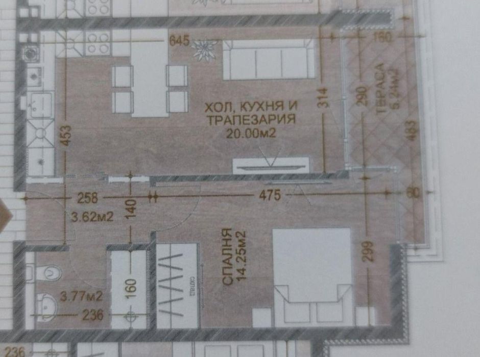 Двустаен за продажба в кв. Манастирски ливади