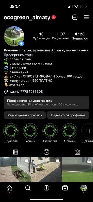 Семена дерн, газон под ключ