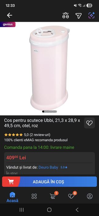 Vând cos scutece UBBI