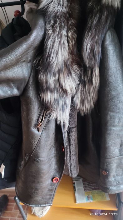 Кожаная дублёнка мужская