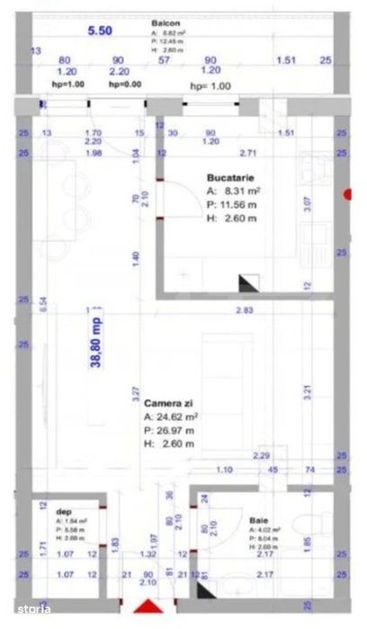 Apartament cu 1 camera, 39 mp, bucatarie separata, parter inalt, Urusa — fotografia 1