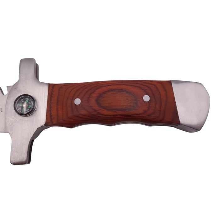 Cutit vanatoare IdeallStore®, Silver Saber, gri, 35 cm, teaca inclusa