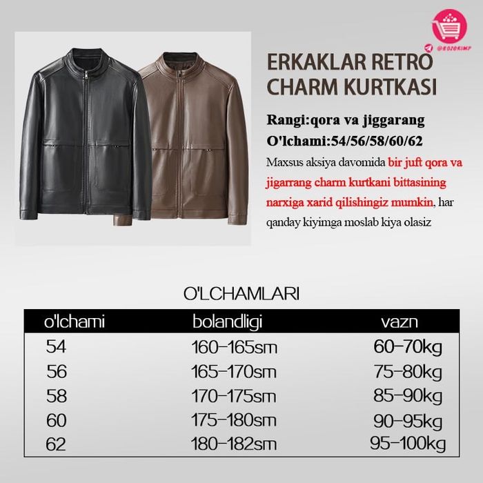 Erkaklar retro charm kurtkasi