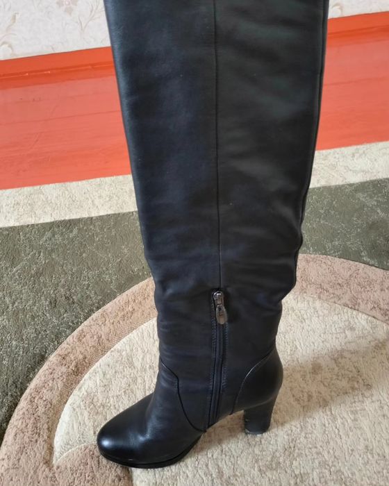 сапоги женские,  кожаные