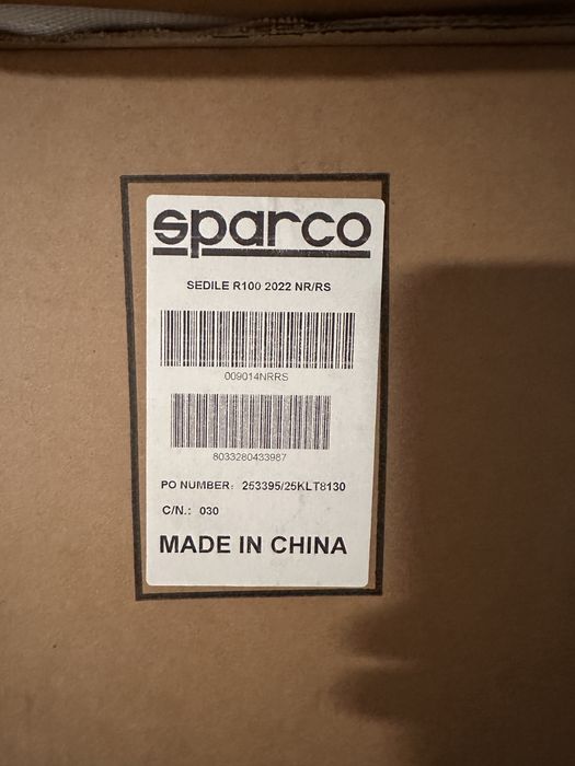 Scaun sport Sparco R100 2022 negru rosu Nou