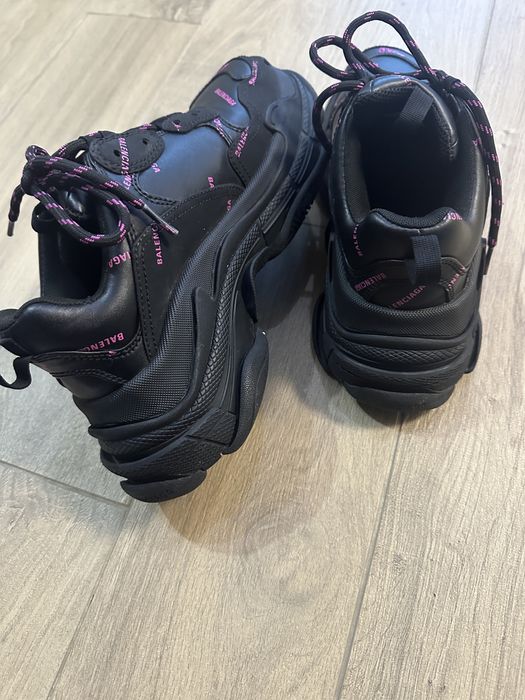 Balenciaga Triple S originali cu factura femei 40 negru/roz