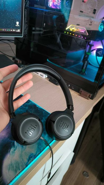 Casti JBL Tune 530, Cu fir, On-ear, Microfon, Jack 3.5mm, negru