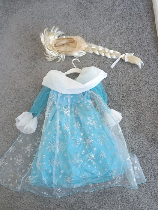 Rochie și peruca Elsa fete