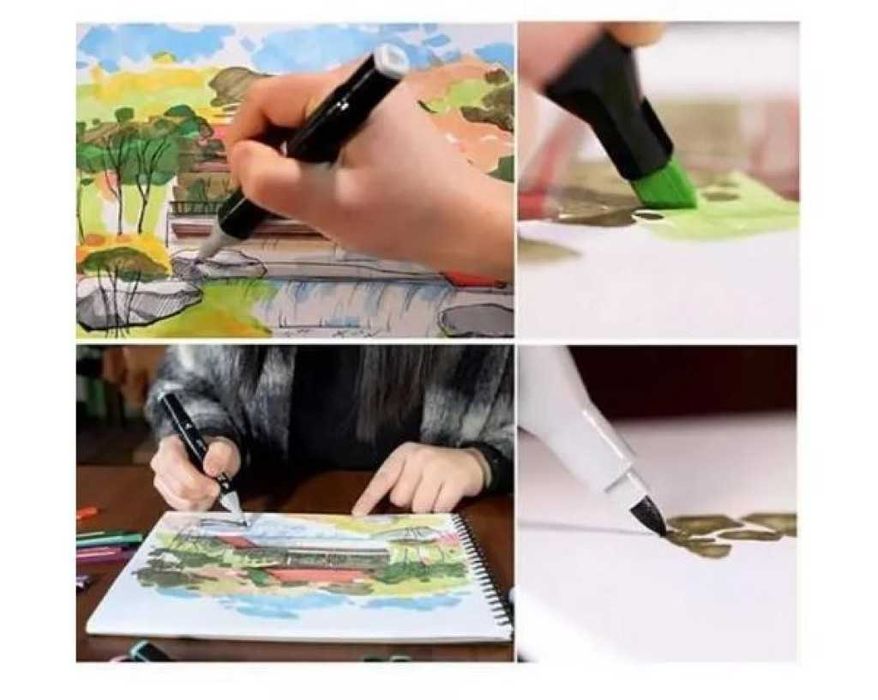 Комплект от маркери с две страни 48,60,80,120,168 и калъф за съхранени