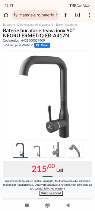 Baterie bucătărie noua sigilată