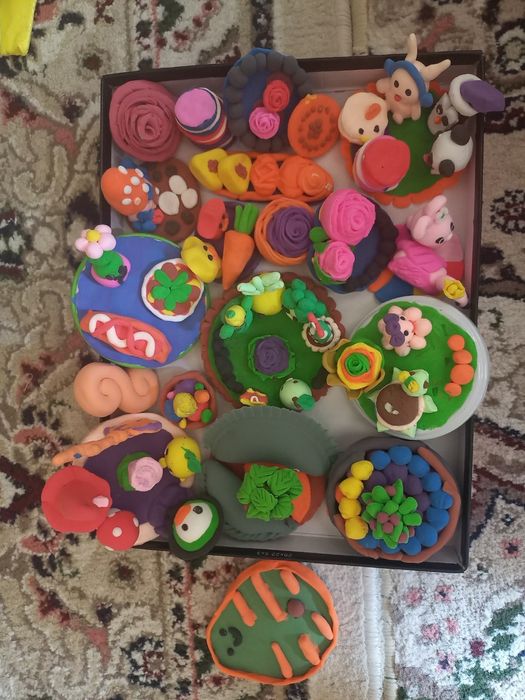 Поделки из воздушного пластилина.