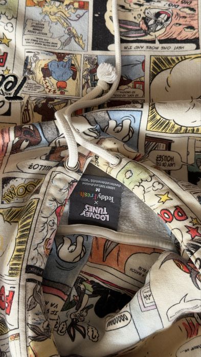Teddy Fresh x Looney Tunes комикс суичър Comic hoodie размер М