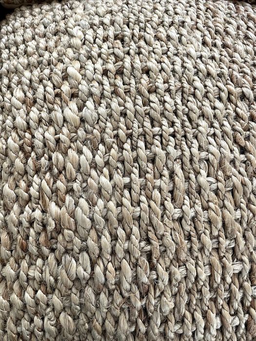 Set decorativ: covor, perne și lampă din iută