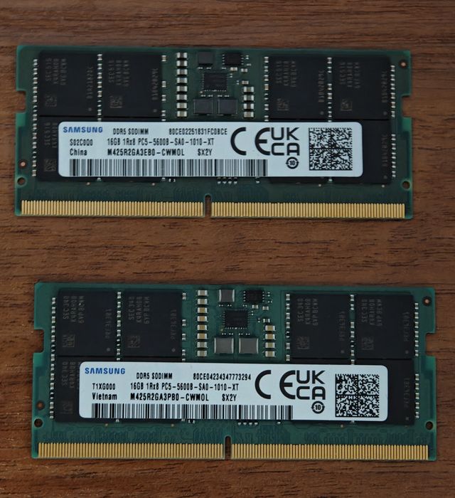 32GB (2x16) DDR5 5600 SODIMM Памети за лаптоп
