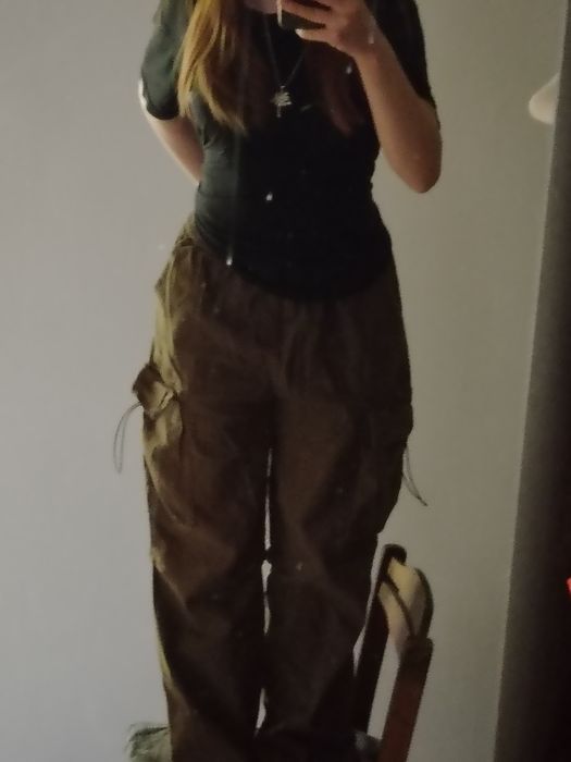 Штаны карго зелёные