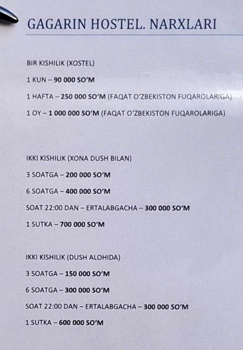 Kunlik mexmonxona. Kunlik kvartira. BEZ ZAKS. OTOPLENIYE