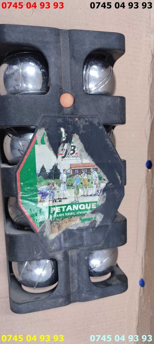 joc PENTANQUE 8 bile inox profesional