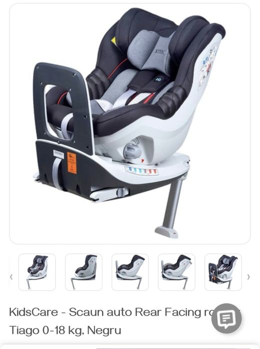 Scaun auto Tiago kids care 0-18 kg isofix, 360