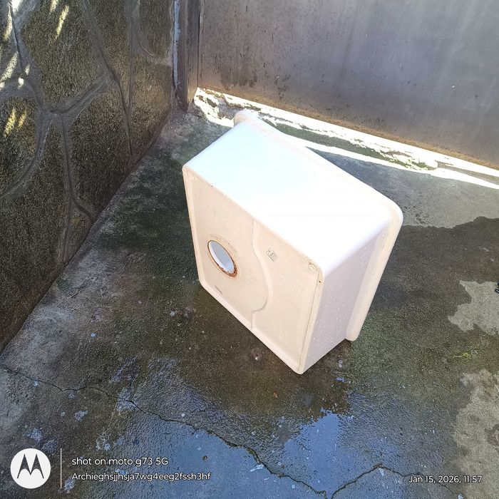 Кухненска мивка IKEA HAVSEN - бял керамичен гланц