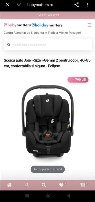 Scoica auto Joie pentru copii până în 2 ani