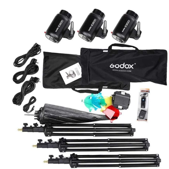 Kit Blitz Studio 300W Godox E300-D