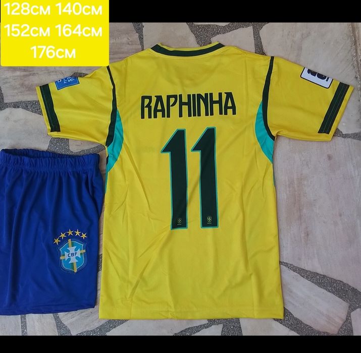 NEYMAR JR. 10 RAPHINHA 11 детско юношески екипи футболни екипи BRAZIL НОВО 2026-27 година