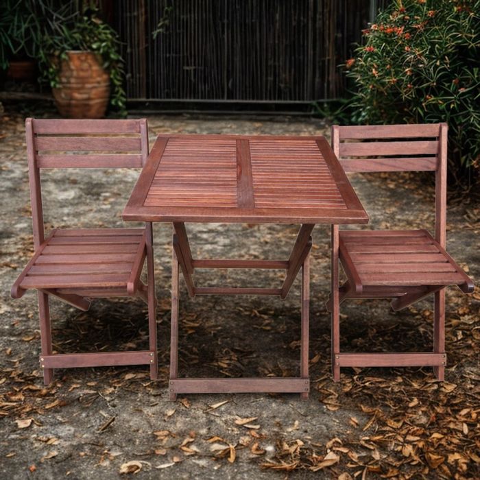 Градински комплект Kreta Muhler Meranti- 3 части дърво