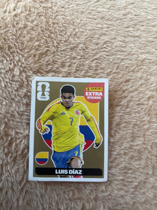 cartonaș warld cup extra Stiker Gold Luis Diaz