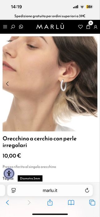 Бижута (гривна и обеци) Marlu