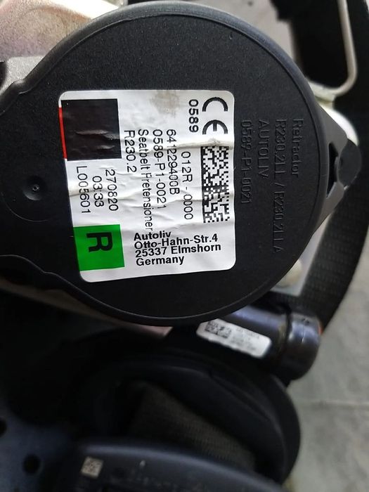 Centura siguranta dreapta fata bmw seria 1 f40 641229400b 0589p10021