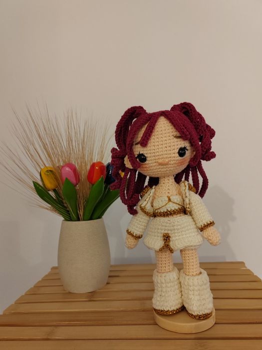 Păpuși croșetate  K‑pop Demon Hunters (Mira, Rumi, Zoey)