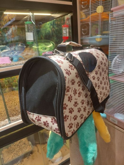 Сумка-переноска для кошек и маленьких животных "Лапки Happy" 45х21х27