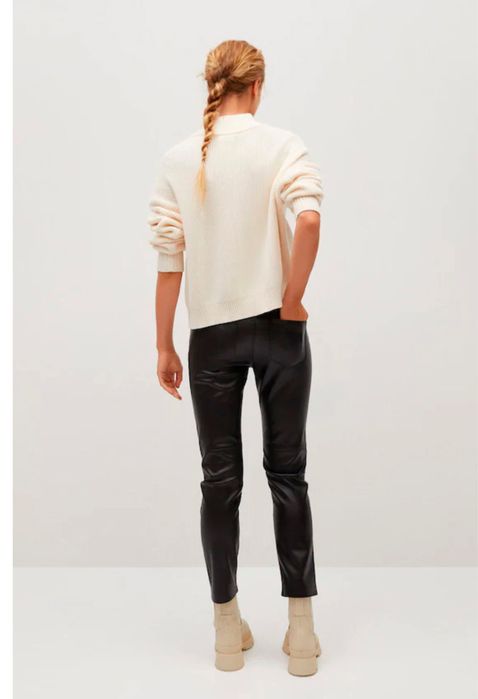 Теплые Кожаные брюки от Mango, XS