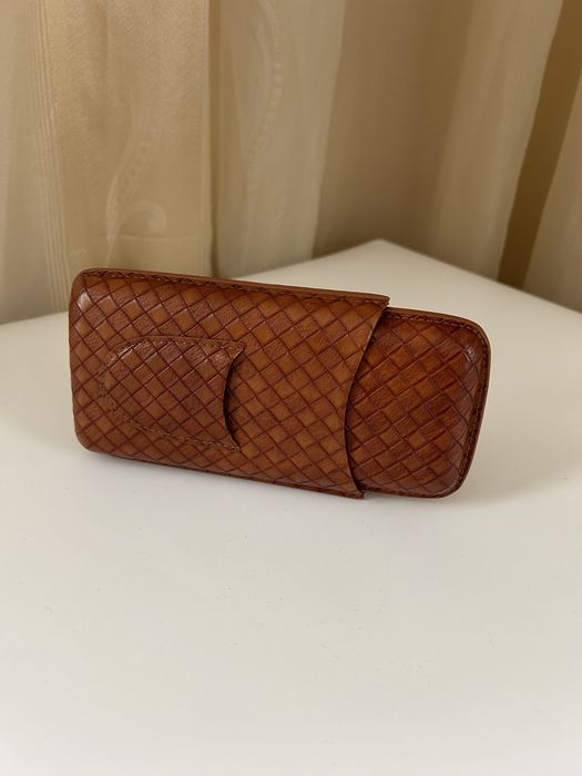 Кожен калъф Cohiba за 3 пури с джоб за резачка – подаръчна кутия