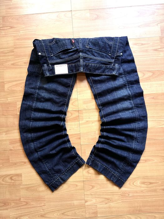 Pantaloni jeans denim pants Levis Redwire baggy white stitch dark wash