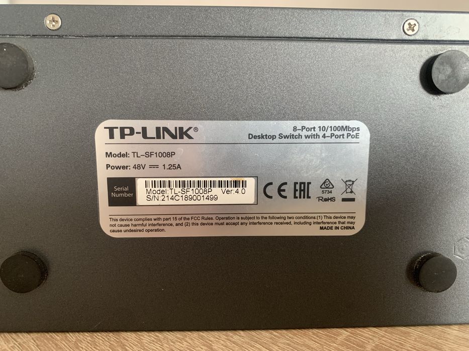 PoE коммутатор TP-LINK TL-SF1008P (8 портов)