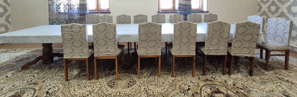 Стол со стульями 7 метров