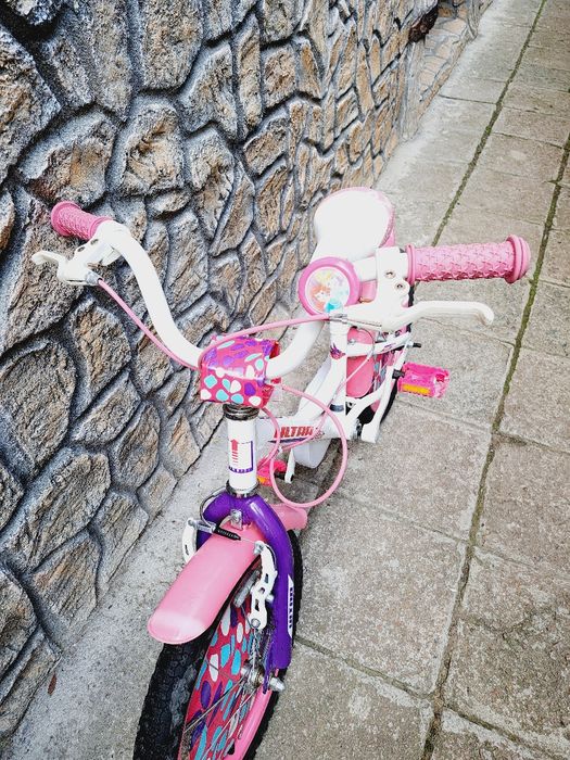 Детско колело бяло с розово