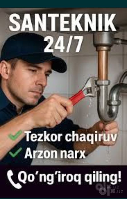 Santexnik xozmati 24/7 сантехник услига 24/7
