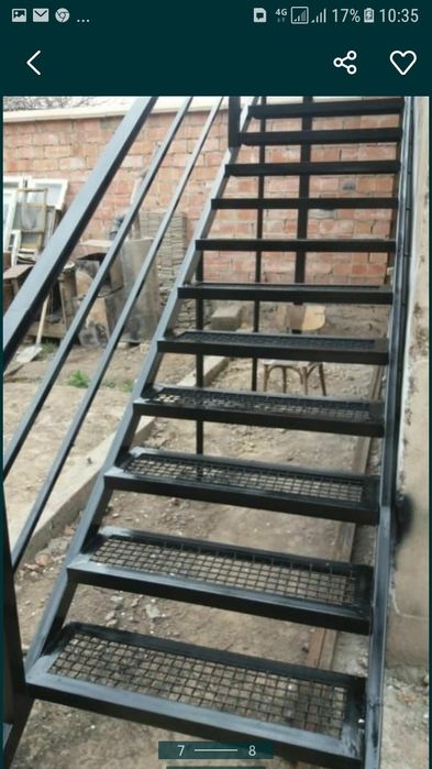 Металокаркас лестниц