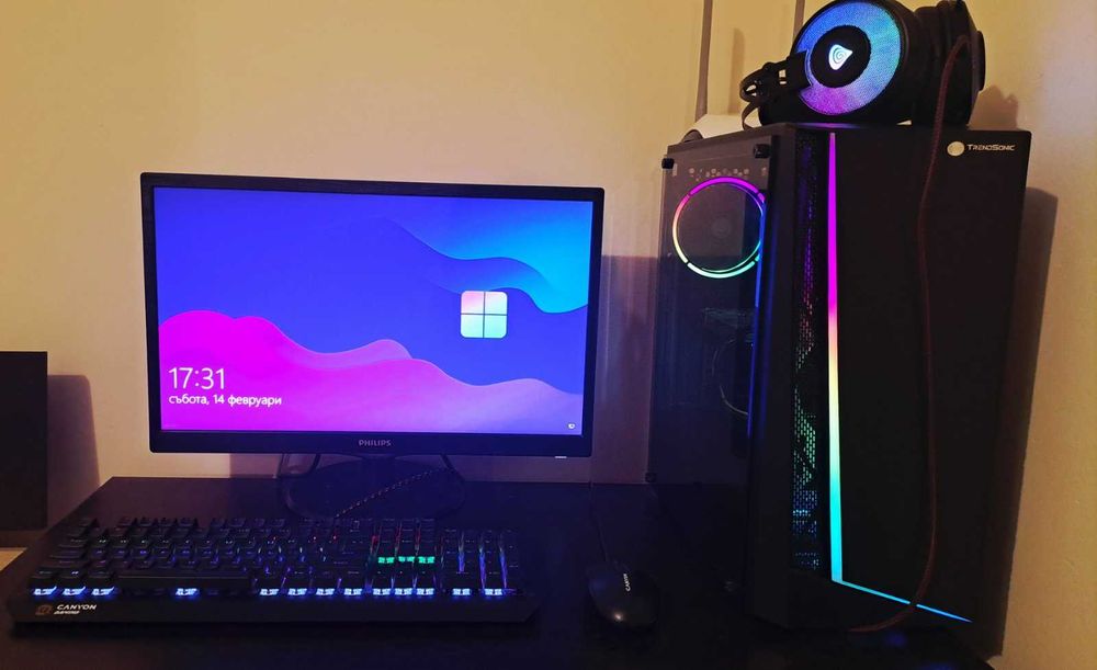 RYZEN 5 4500,GTX 1650 – Гейминг PC Отлично състояние + цял  комплект