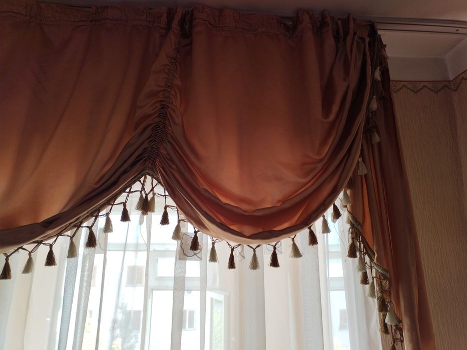 Занавеска в зал или широкую комнату на 3-3.5 метра