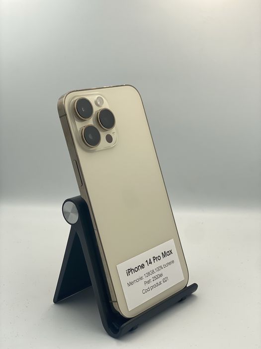 iPhone 14 Pro Max - 128GB, 100% baterie, 1 an garantie